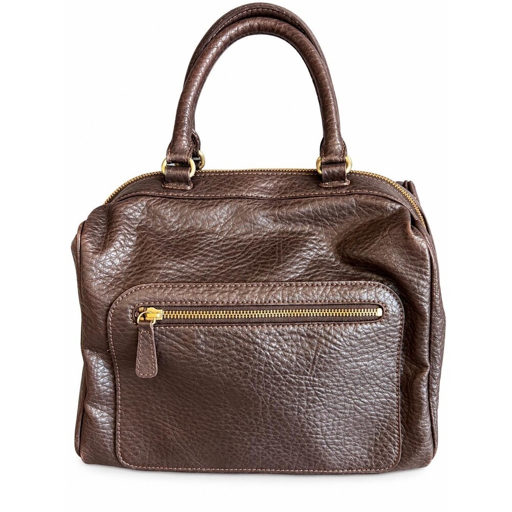 United Colors Of Benetton Linea PJ4 Brown Pvc Satchel Handbag Purse